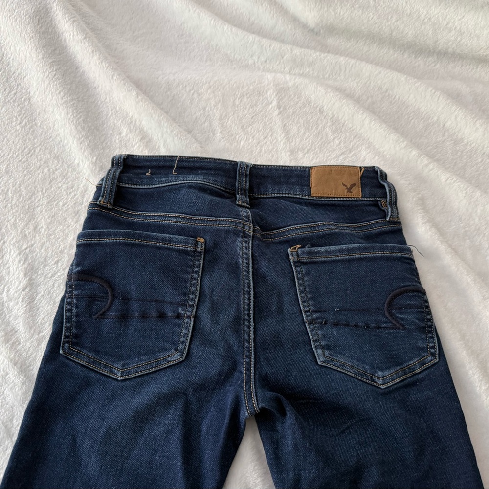 American Eagle Super Stretch Low Rise Skinny Jeggings Jeans 00 - Picture 7 of 8
